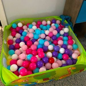 Large pop-up ball pit filled to the brim with balls